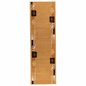 vidaXL Tapis Couloir FLORNES Tiss&eacute; Ocre 100 x 150 cm PP 7 mm