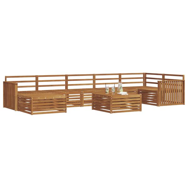 vidaXL Ensembles de canap&eacute;s 8 pcs Naturel Bois d'Acacia Massif