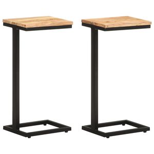 vidaXL Tables d'appoint 2 pcs 31,5x24,5x64,5 cm Bois d'acacia solide