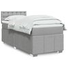 vidaXL Sommier &agrave; lattes de lit avec matelas Gris clair 90x200 cm Tissu