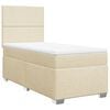 vidaXL Sommier &agrave; lattes de lit et matelas Cr&egrave;me 90x190 cm Tissu