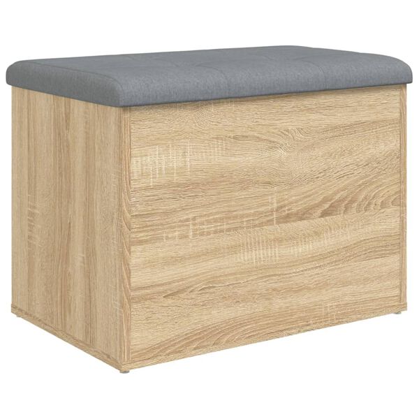 vidaXL Banc de rangement Ch&ecirc;ne Sonoma 62x42x45 cm Bois d'ing&eacute;nierie