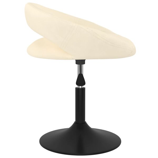 vidaXL Chaises &agrave; manger pivotantes lot de 4 Cr&egrave;me Velours