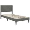 vidaXL Cadre de lit avec matelas Gris fonc&eacute; 90 x 190 cm Velours