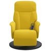 vidaXL Fauteuil inclinable de massage avec repose-pied jaune velours