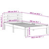 vidaXL Cadre de lit sans matelas cire marron 100x200cm bois pin massif