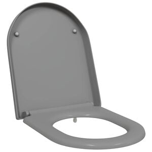 vidaXL Si&egrave;ge de toilette Gris 49 x 36 x 4 cm Duroplast