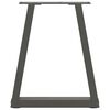 vidaXL Pieds de table basse en forme de V 2 pièces Anthracite 28 x (42-43,3) cm Acier
