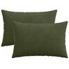 vidaXL Housse de coussin 2 pcs HEERLEN Vert 30 x 50 cm velours c&ocirc;tel&eacute;