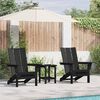 vidaXL Chaise de jardin 2 pcs Noir 80.5 x 74.5 x 92 cm Poly&eacute;thyl&egrave;ne