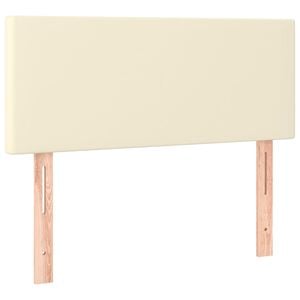 vidaXL T&ecirc;te de lit Cr&egrave;me 100x5x78/88 cm Similicuir