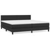 vidaXL Sommier &agrave; lattes de lit avec matelas Noir 200x200 cm Similicuir