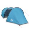 vidaXL Tente de camping tunnel 4 personnes bleu imperméable