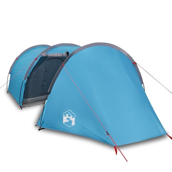 vidaXL Tente de camping tunnel 4 personnes bleu imperméable