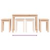 vidaXL Tables gigognes 3 pcs Bois de pin massif