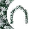 vidaXL Guirlande de No&euml;l Vert et blanc 270 cm PVC