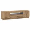 vidaXL Meuble TV LED Ch&ecirc;ne artisanal Bois d'ing&eacute;nierie