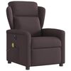 vidaXL Fauteuil de massage inclinable &eacute;lectrique Marron fonc&eacute; Tissu