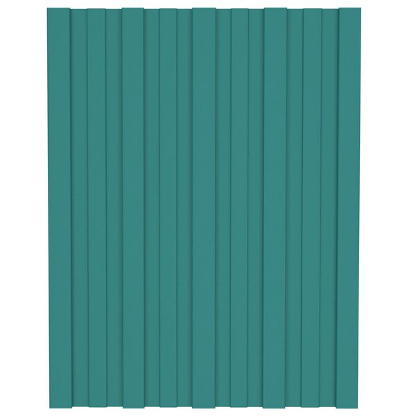 vidaXL Panneau de toiture 12 pcs Vert 60 x 45 cm Acier galvanis&eacute;