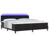 vidaXL Lit &agrave; ressort LED avec matelas Noir 200 x 200 cm Velours