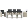 vidaXL Ensemble de salle &agrave; manger pour jardin 9 pcs Gris clair
