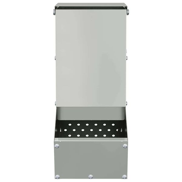 vidaXL Distributeur pour lapins Argent 12,5 x 26 x 28,5 cm