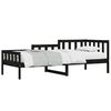 vidaXL Lit de jour sans matelas noir 90x190 cm bois de pin massif