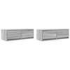 vidaXL Meubles TV 2 pcs sonoma gris 80x31x25,5 cm bois d'ingénierie
