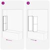 vidaXL Pare baignoire en L 70x120x137 cm 4 panneaux pliables