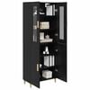 vidaXL Haut Armoire Ch&ecirc;ne noir 69,5 x 34 x 180 cm