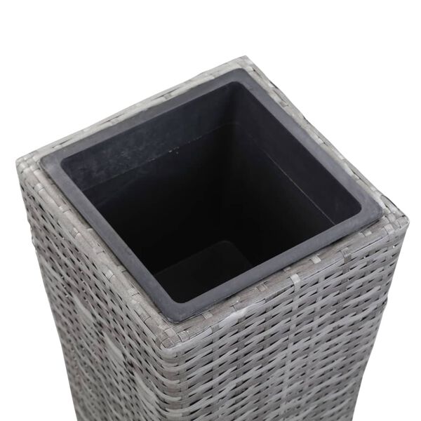 vidaXL Lit surélevé de jardin 30x30x80 cm Résine Tressée Gris