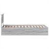 vidaXL Cadre de lit Gris Sonoma 75 x 190 cm Bois d'ing&eacute;nierie