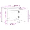 vidaXL Cabinet de chevet Ch&ecirc;ne artisanal 45 x 34 x 44,5 cm