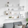 vidaXL &Eacute;tag&egrave;res murales 4 pcs Blanc brillant 115x9x3 cm