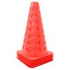 vidaXL C&ocirc;nes de football 6 pcs empilables orange 13x13x22,5 cm