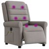 vidaXL Fauteuil de massage inclinable &eacute;lectrique Taupe Tissu