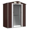 vidaXL Abri de jardin Marron fonc&eacute; 192x108x223 cm Acier galvanis&eacute;
