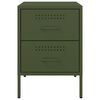 vidaXL Table de chevet vert olive 36x39x50,5 cm acier