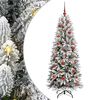 vidaXL Sapin de No&euml;l artificiel avec 150 LED avec support Blanc 150 cm