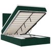 vidaXL Cadre de lit ottoman avec matelas vert fonc&eacute; 120x200 cm velours
