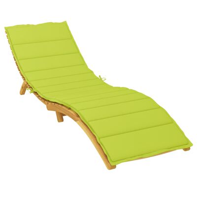 vidaXL Coussin de chaise longue vert vif 200x60x3 cm tissu oxford
