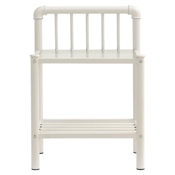 vidaXL Tables de chevet 2 pcs Blanc et transparent Métal et verre
