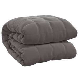 vidaXL Couverture lest&eacute;e Gris 150x200 cm 7 kg Tissu