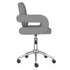 vidaXL Chaise pivotante de salle &agrave; manger Gris Similicuir