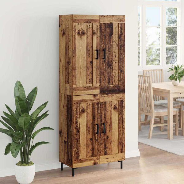 vidaXL Haut Armoire 2 pcs Bois Ancien Bois d'ing&eacute;nierie