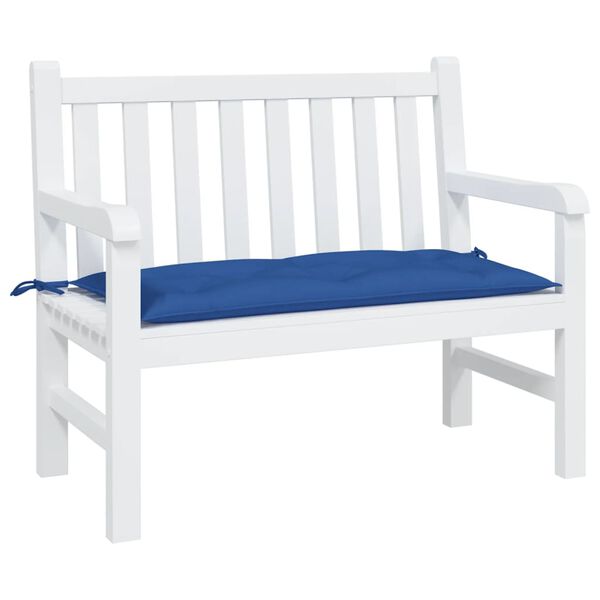 vidaXL Coussin de banc de jardin bleu 110x50x7 cm tissu oxford