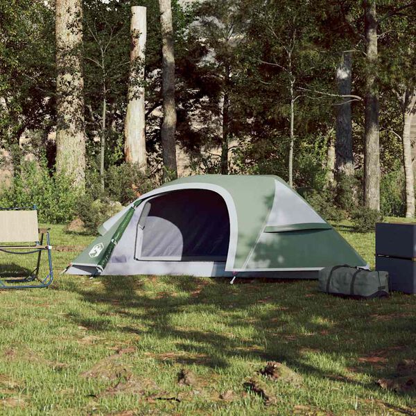 vidaXL Tente de camping &agrave; d&ocirc;me 1 personne vert imperm&eacute;able