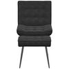 vidaXL Chaise de relaxation avec tabouret Noir Velours