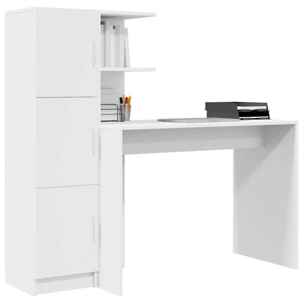 vidaXL Bureau 2 pcs Blanc