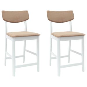 vidaXL Chaises de salle &agrave; manger 2 pcs Blanc 48 x 49 x 95 cm